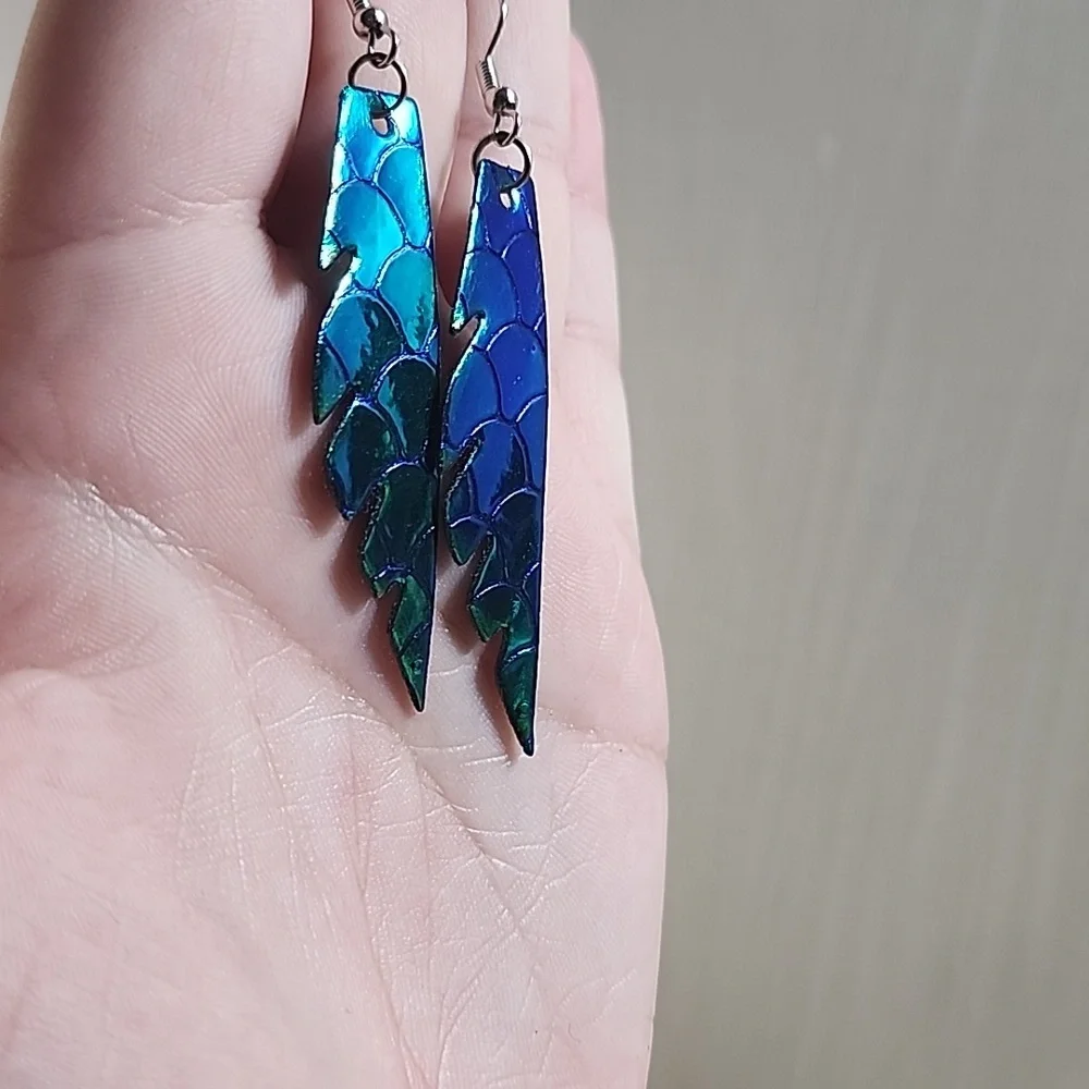 Green Leaf Earrings